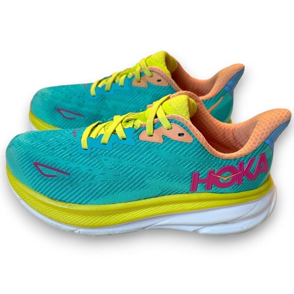 Hoka One One Clifton 9 Running Shoes Sneakers Ceramic Evening Primrose Size 6.5 - Picture 2 of 11